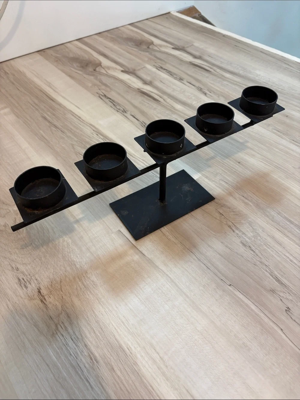 Pier 1 Black Metal Tea-Light Candle Holder Base